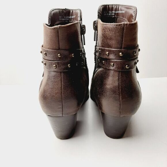 BARE TRAPS Rainly Slouchy Low Heel Ankle Booties Brown Sz 6.5 M - Picture 9 of 14
